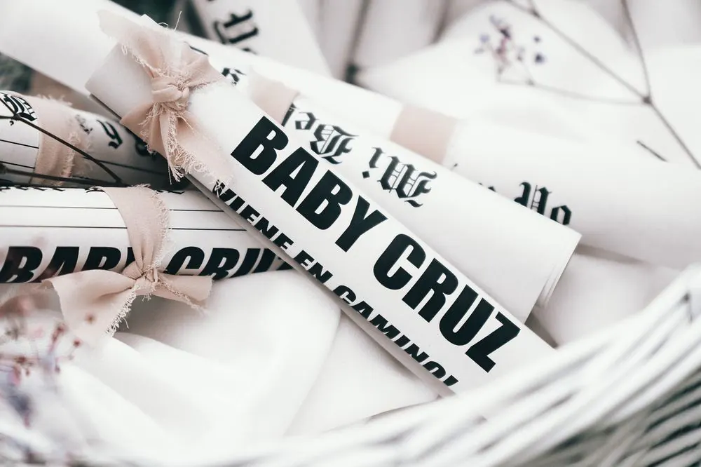 Tubos de confetti "Baby Cruz"