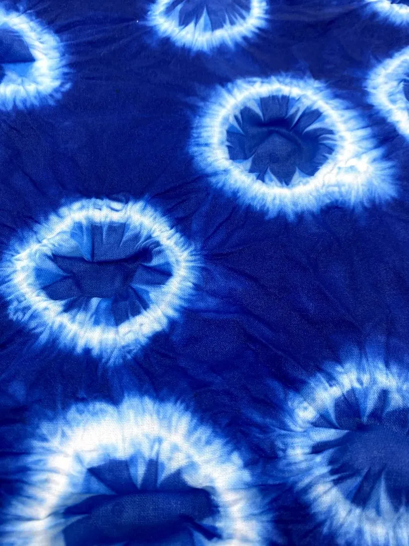 Shibori azul cobalto