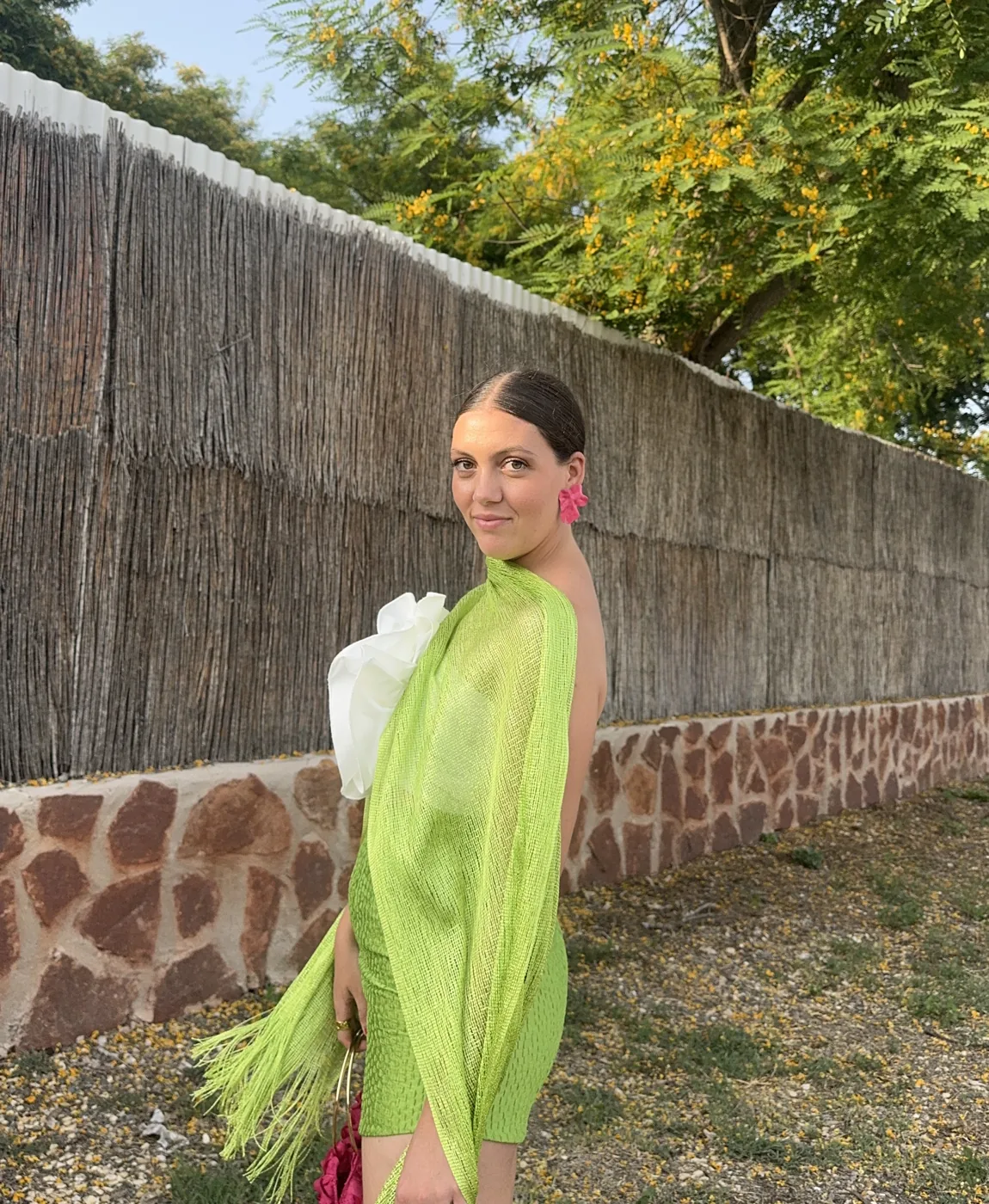 Vestido verde lima